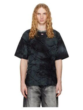 DIESEL T-boxket T-Shirt Men's Size Small Black Multi